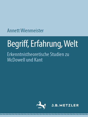 cover image of Begriff, Erfahrung, Welt